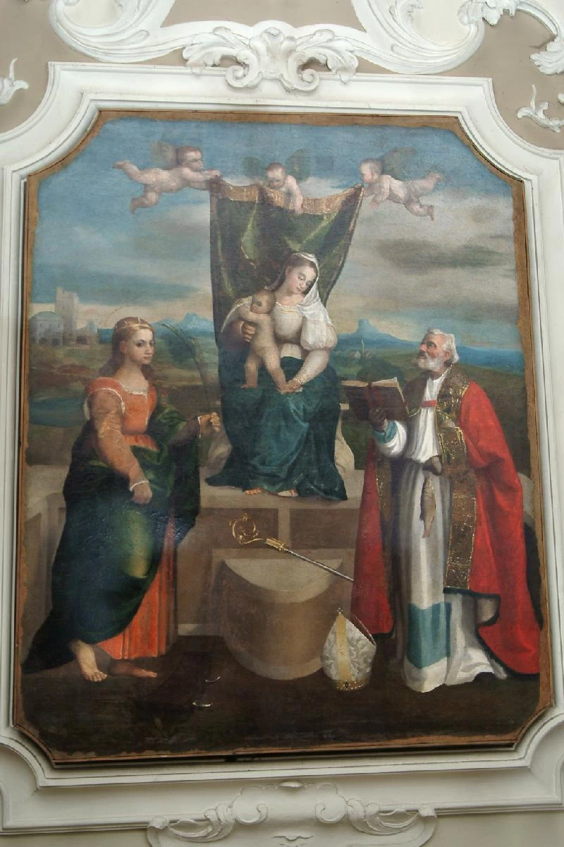 Dal Ponte J. sec. XVI, Madonna in trono con Gesù Bambino e santi - beweb, Jacopo da Ponte, detto Bassano